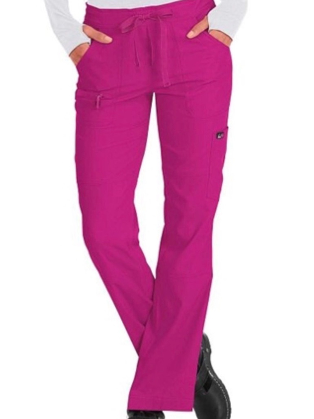 Koi Lite Peace Scrub Pants XL Hot Pink Stretch Cargo Drawstring Medical 721